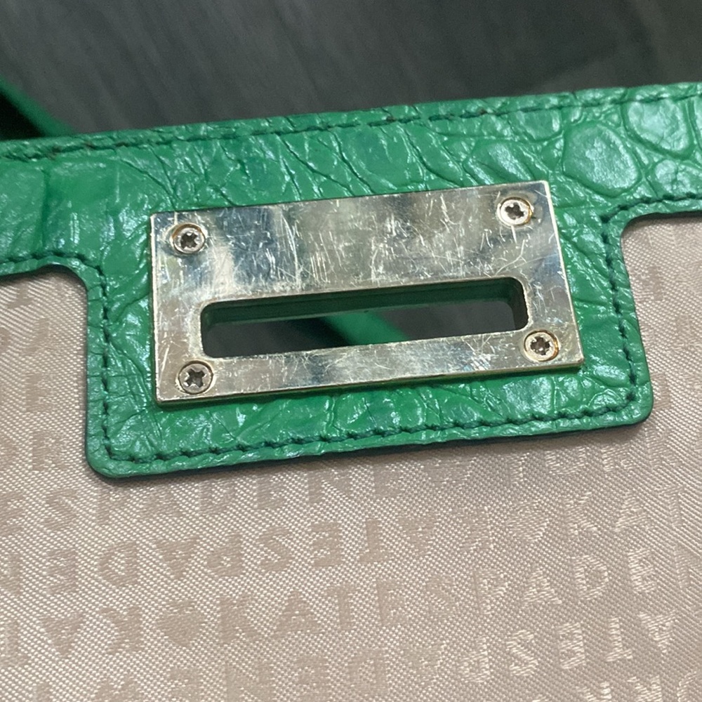 Kate Spade Green Crocodile Leather Darcy top handle - Picture 8 of 16